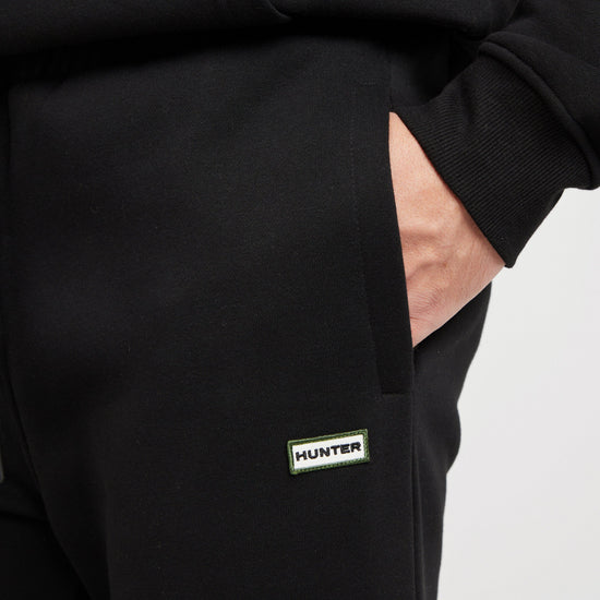 Green Label Mens Cambus Small Logo Joggers Black