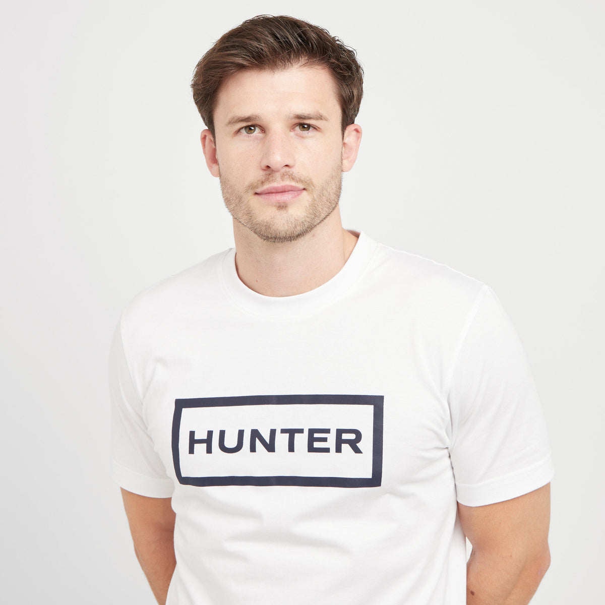 Green Label Mens Barry Big Logo T-Shirt White