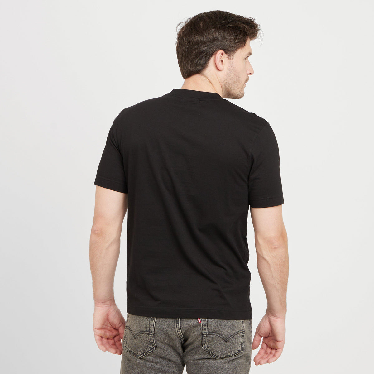 Green Label Mens Barry Big Logo T-Shirt Black