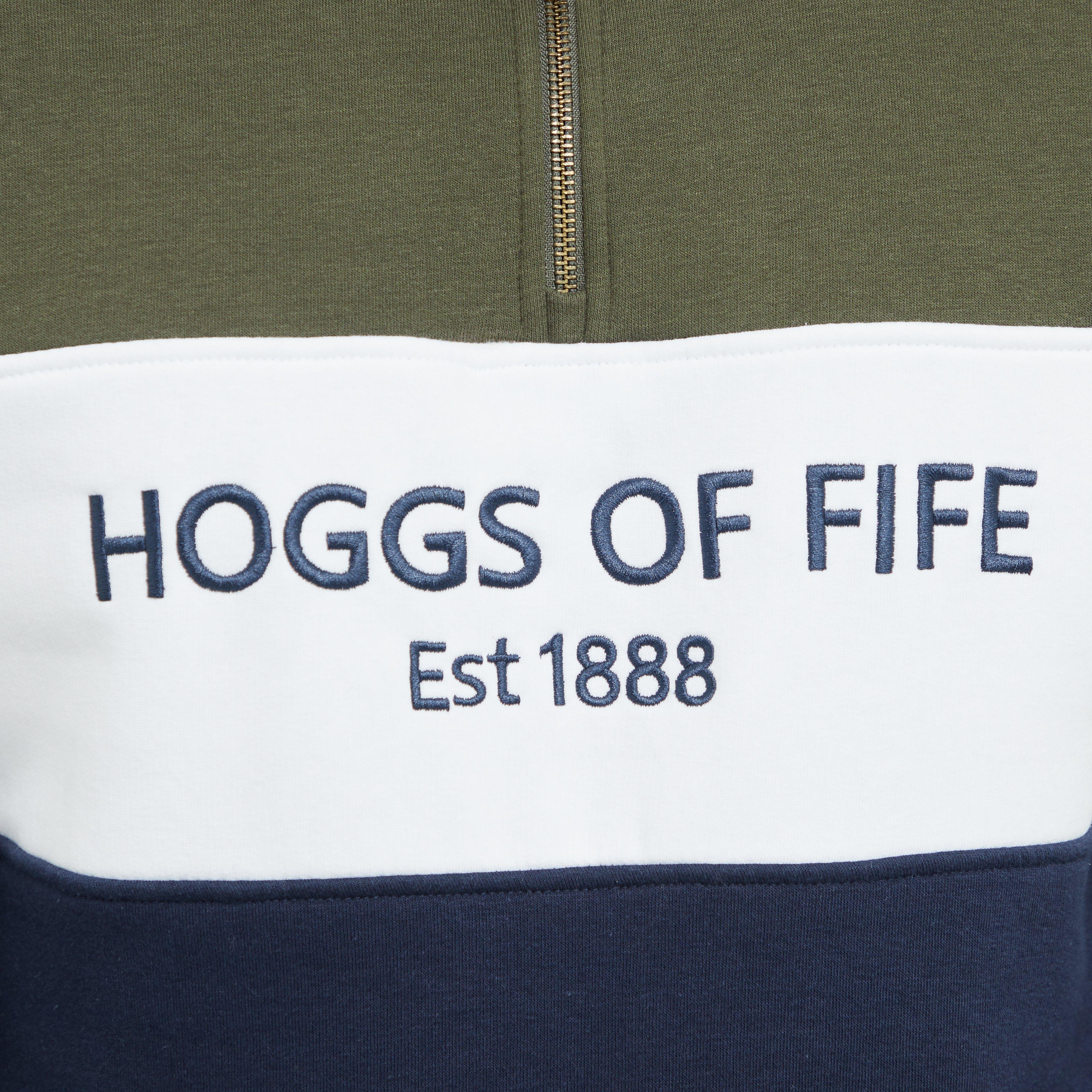 Mens Dumfries 1888 1/4 Zip Sweatshirt Forest/White/Navy