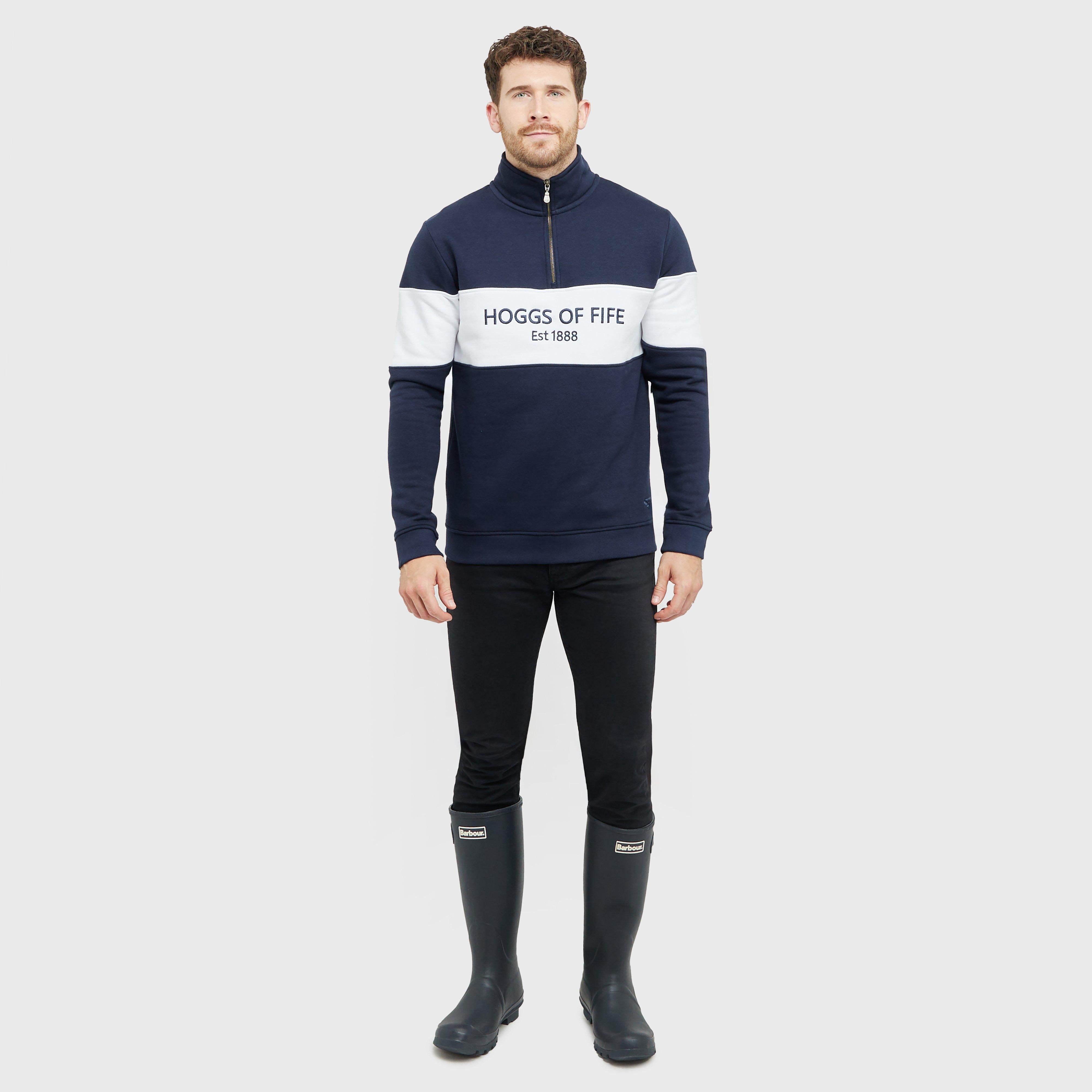 Mens Dumfries 1888 1/4 Zip Sweatshirt Navy/White