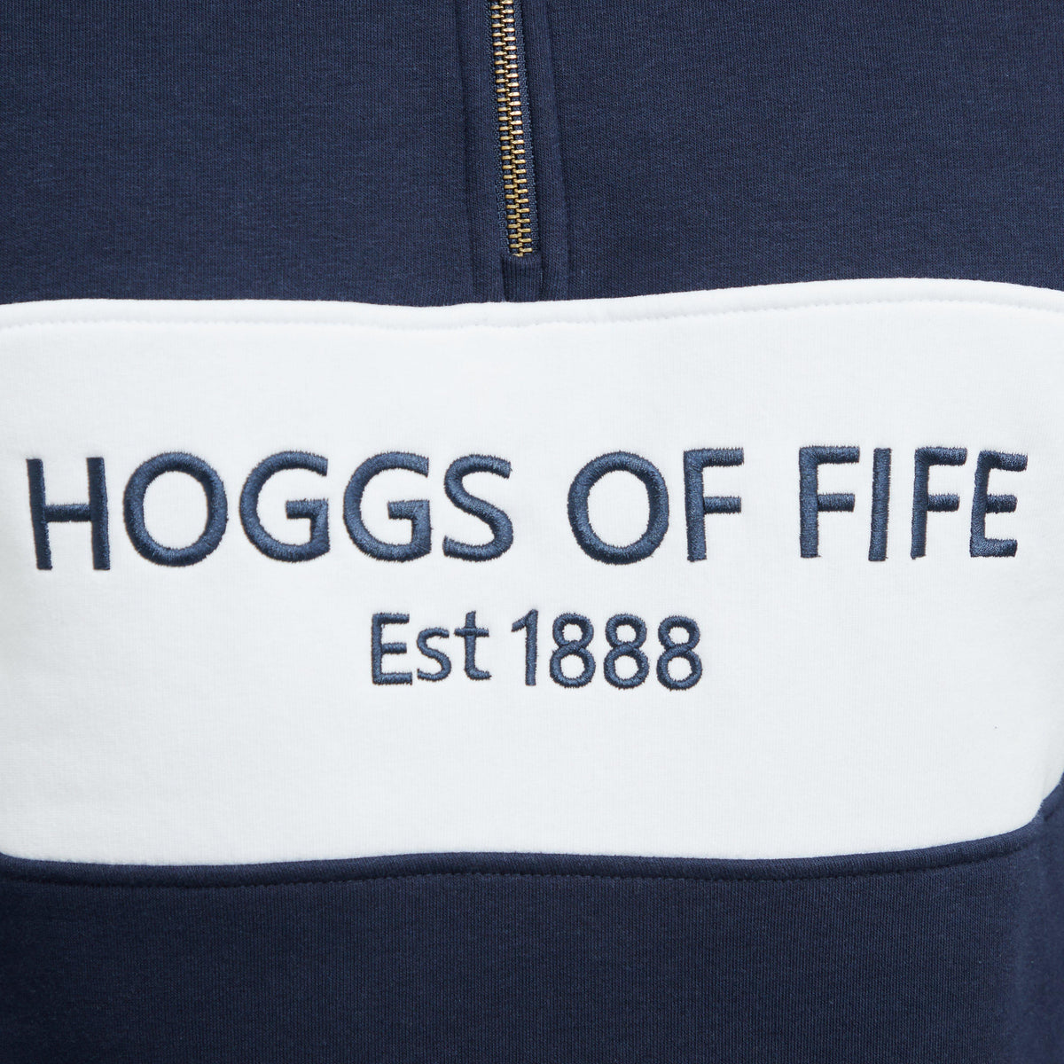 Mens Dumfries 1888 1/4 Zip Sweatshirt Navy/White