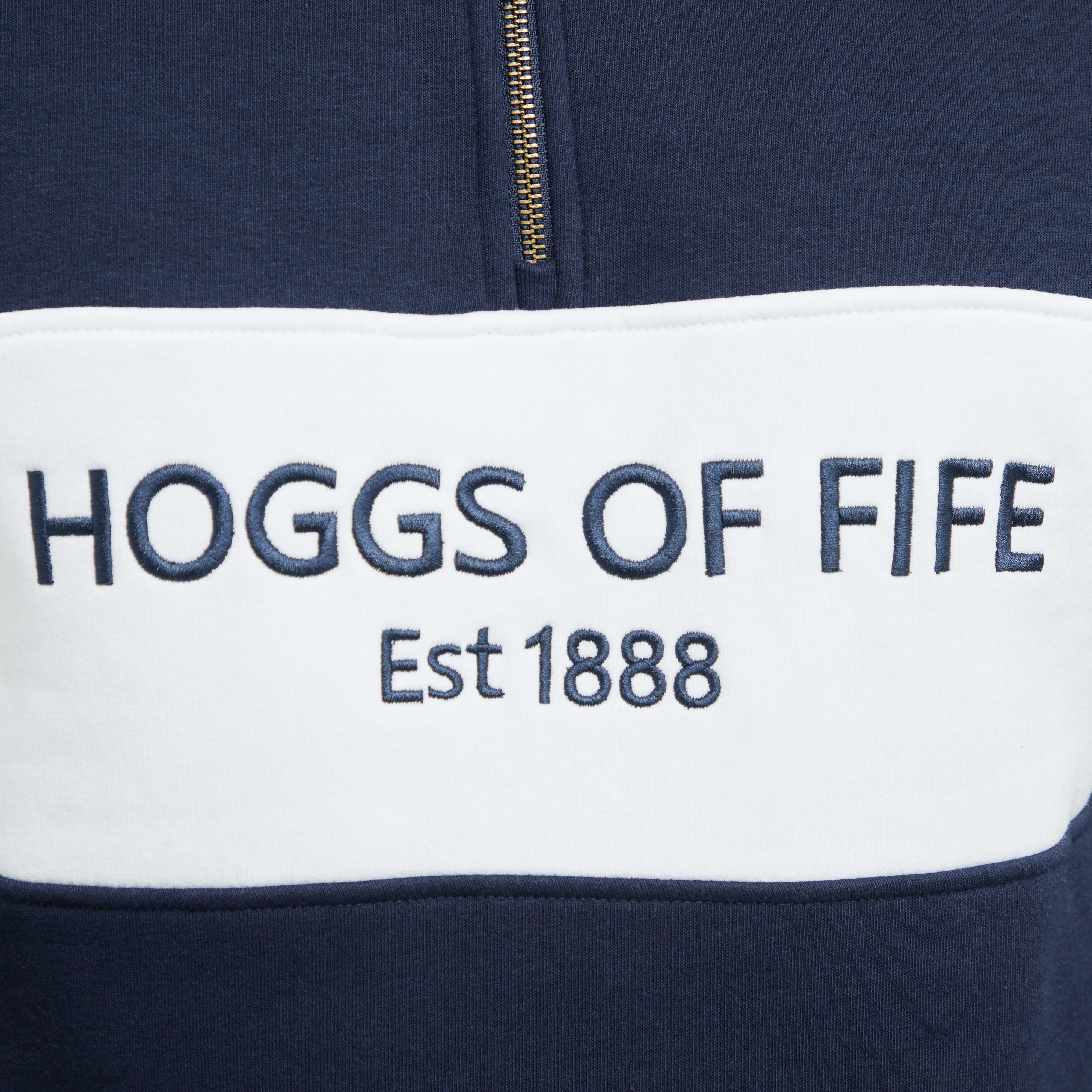 Mens Dumfries 1888 1/4 Zip Sweatshirt Navy/White