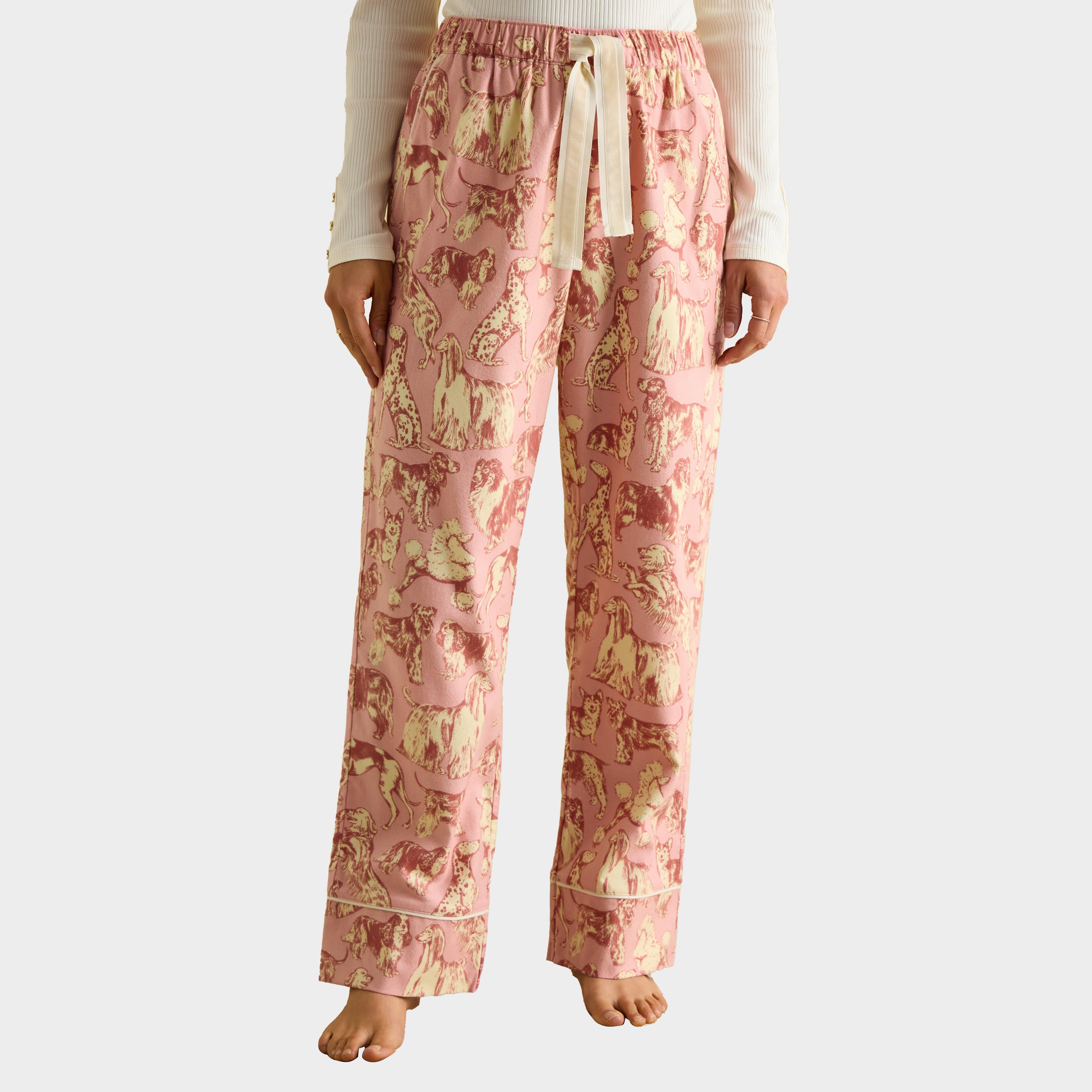 Womens Stella Cotton Pyjama Bottoms Pink