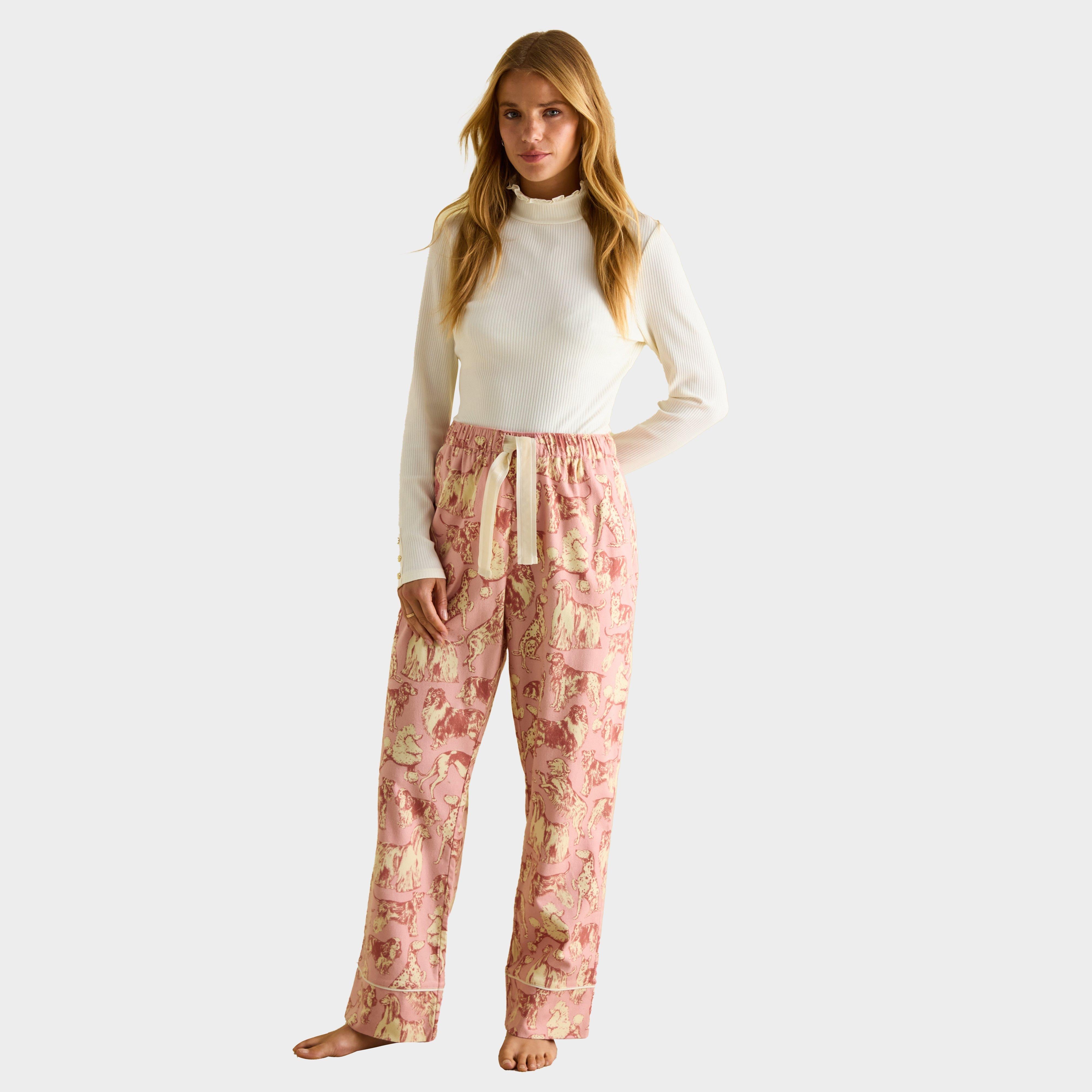 Womens Stella Cotton Pyjama Bottoms Pink