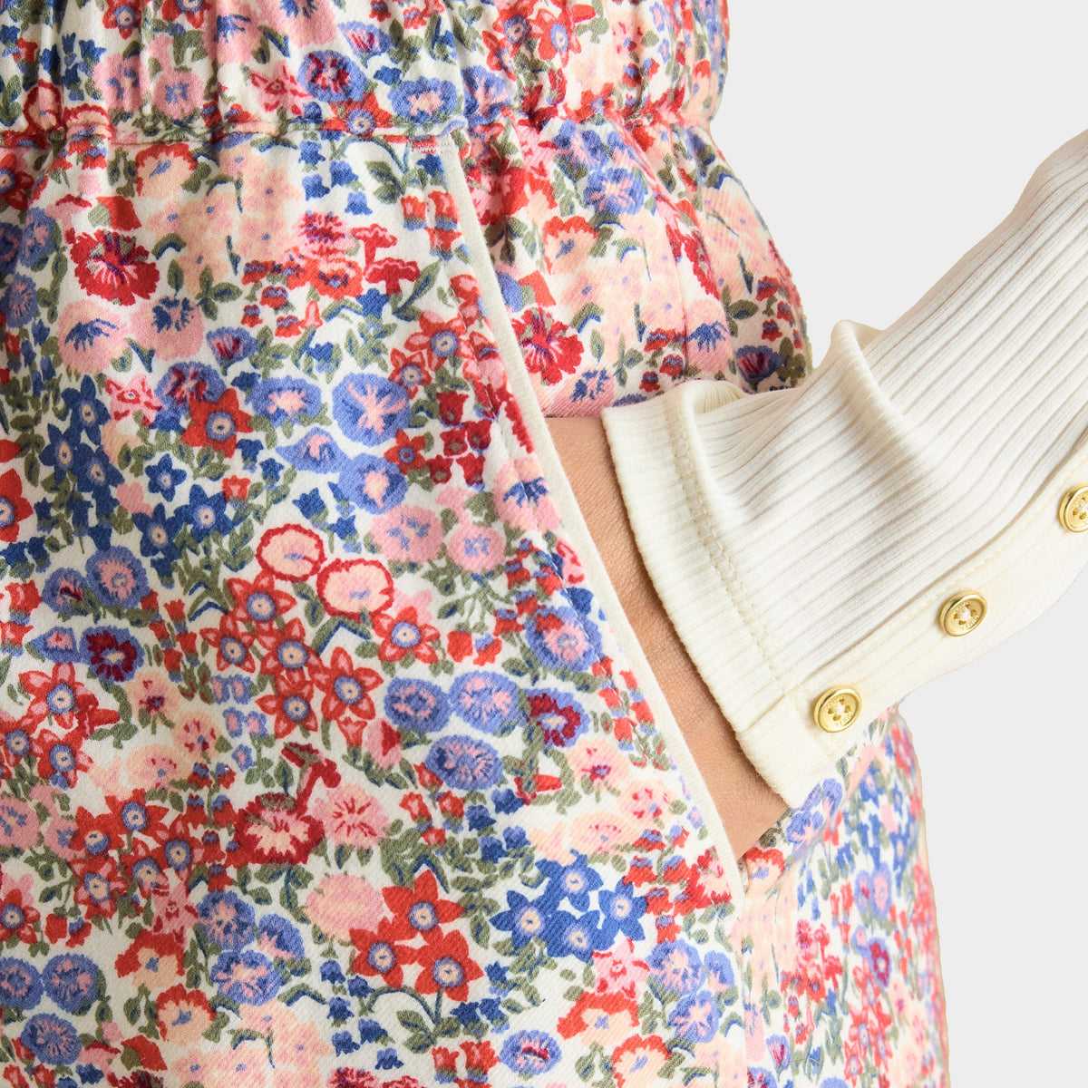 Womens Stella Cotton Pyjama Bottoms Cream