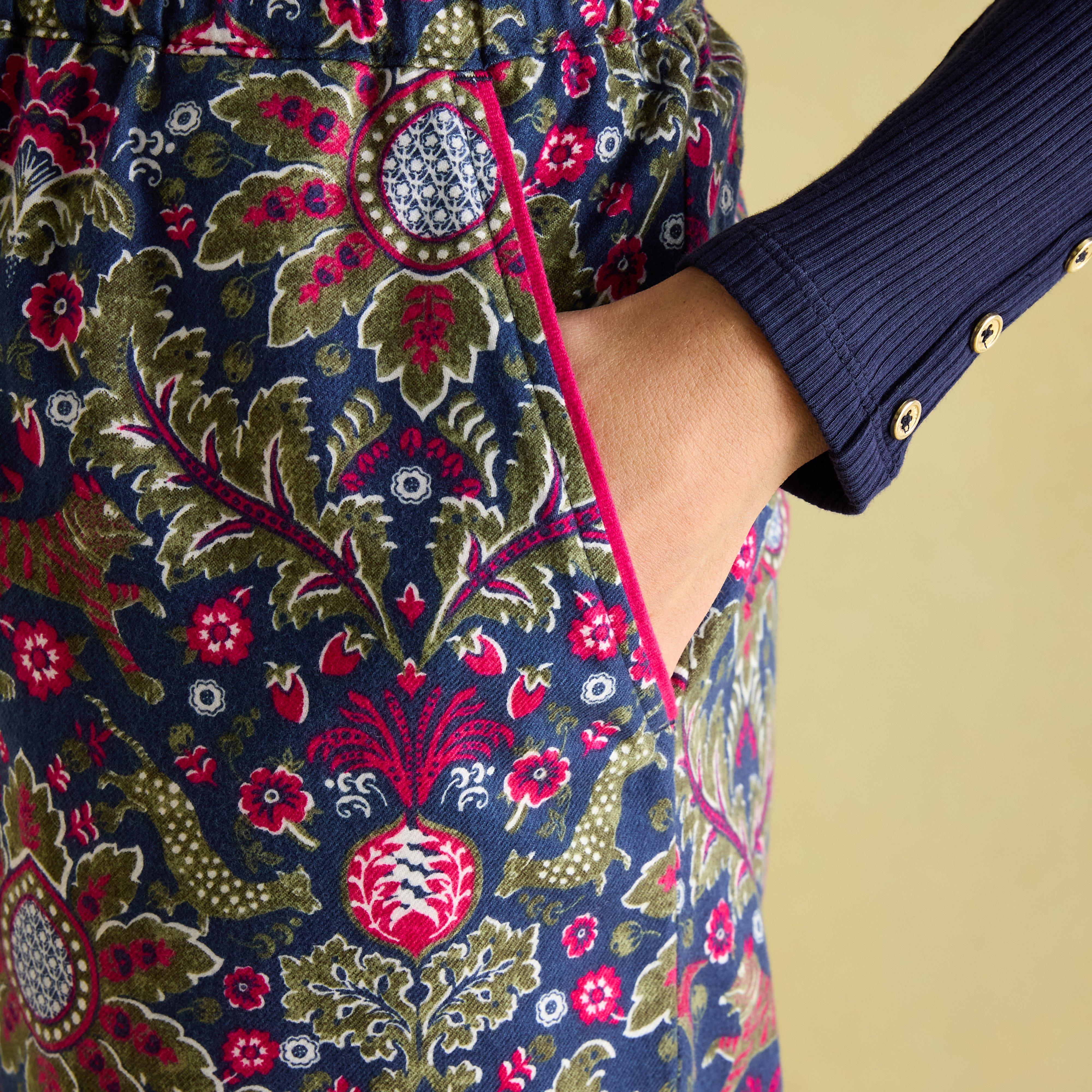 Womens Stella Cotton Pyjama Bottoms Navy