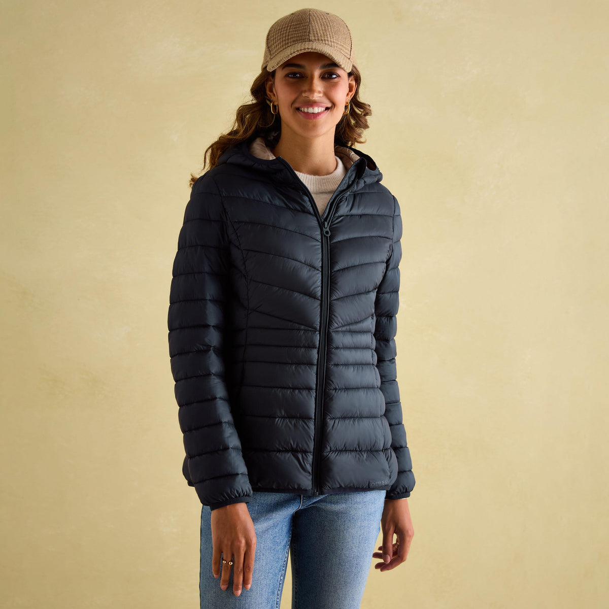 Womens Kenley Showerproof Padded Coat With Hood Navy