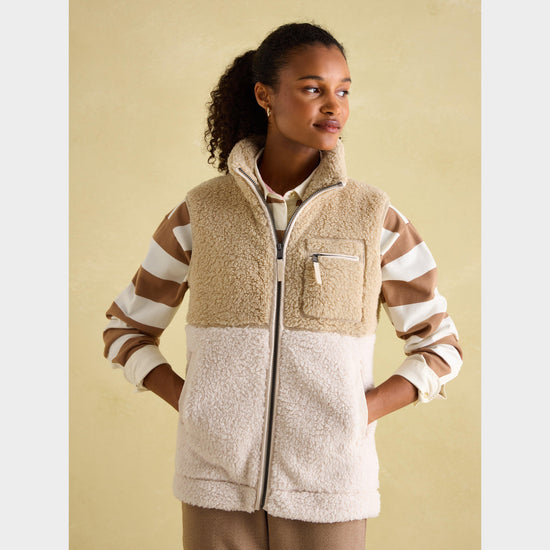Womens Mallory Fleece Gilet Cream