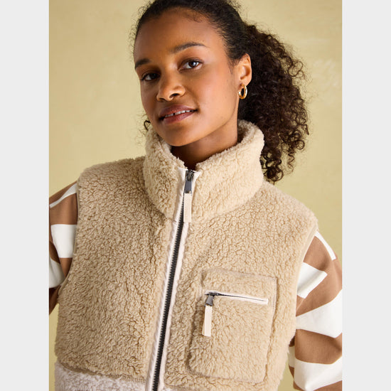 Womens Mallory Fleece Gilet Cream