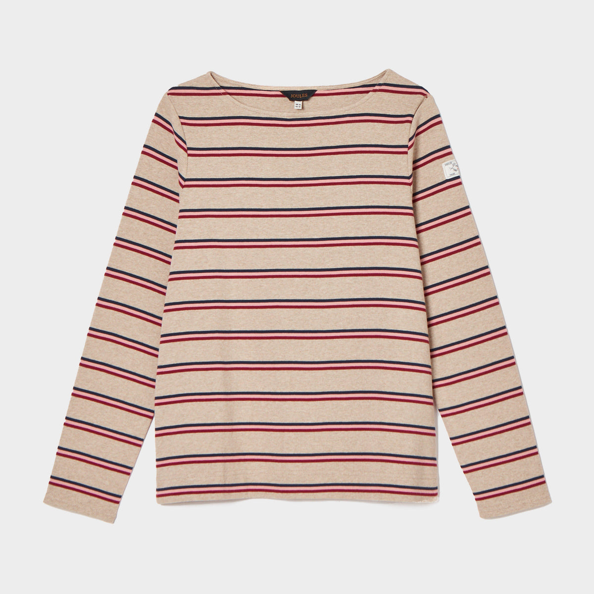 Womens Harbour Boat Neck Breton Top Oat Multi