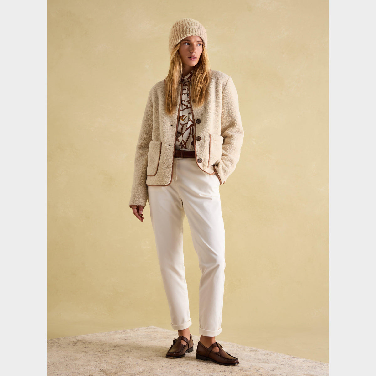 Womens Caversham Beanie Hat Oatmeal