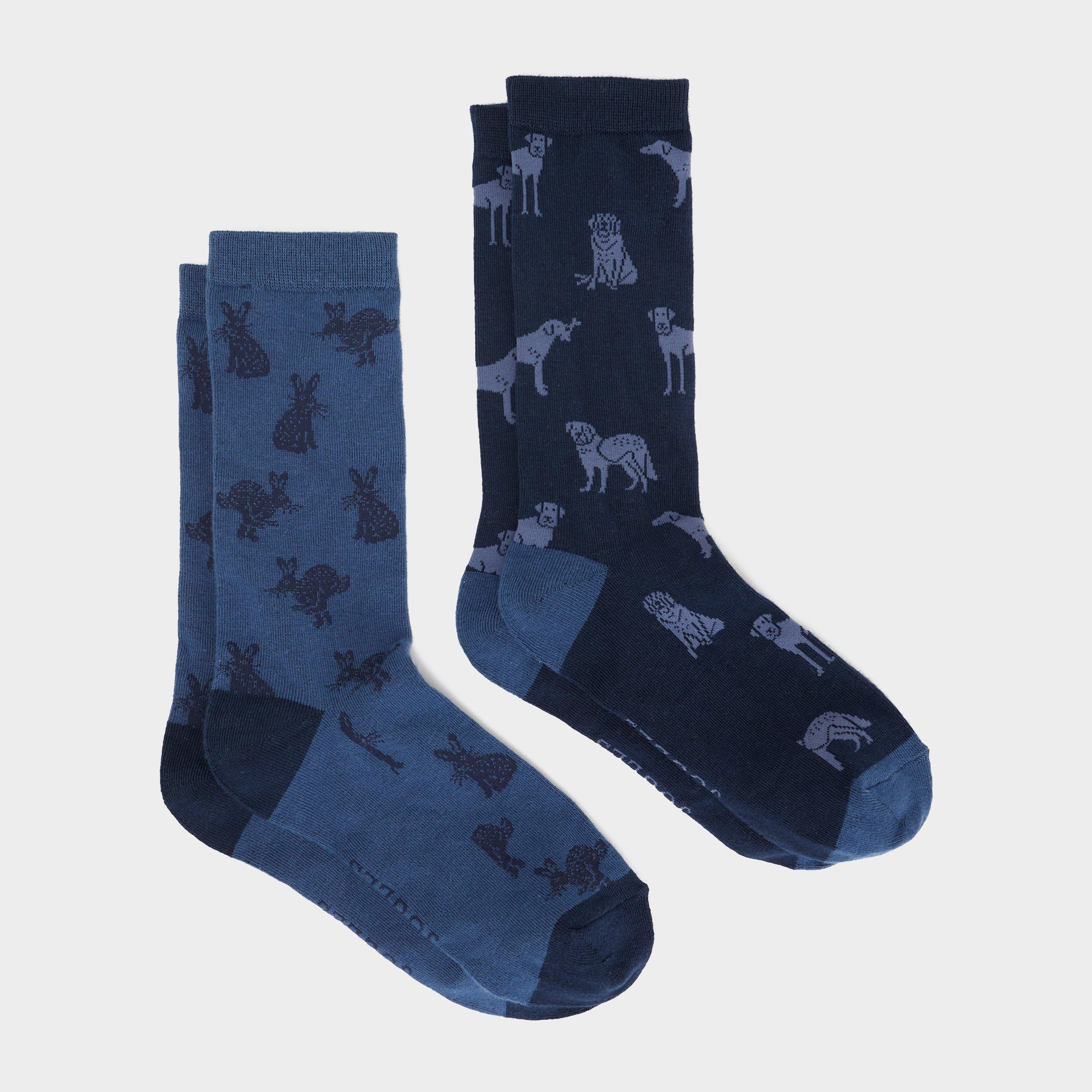 Mens Kingsbury 2 Pack Socks Blue/Navy