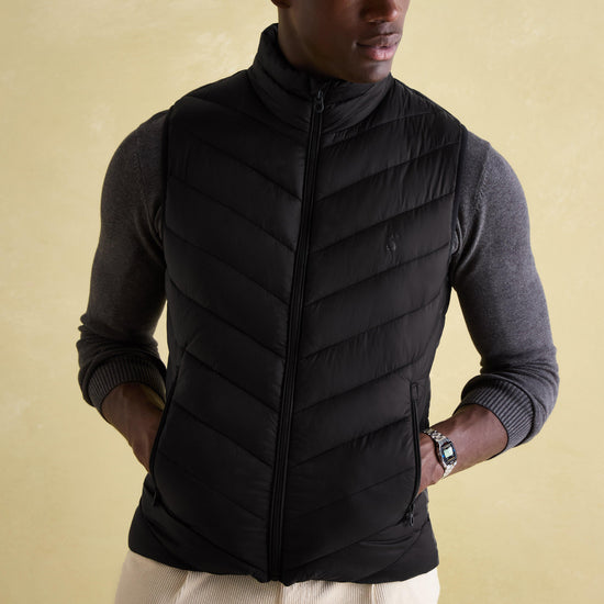 Mens Garrett Showerproof Padded Gilet Black