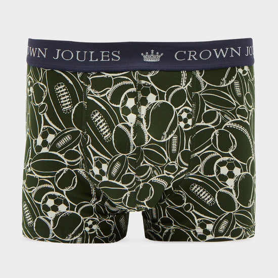 Mens Crown Pack of Two Cotton Briefs Red/Green