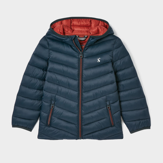 Kids Cairn Showerproof Padded Coat Navy Blue