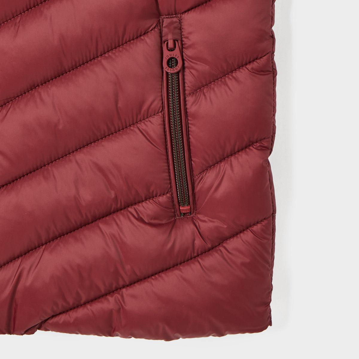 Kids Crofton Showerproof Quilted Gilet Berry Red