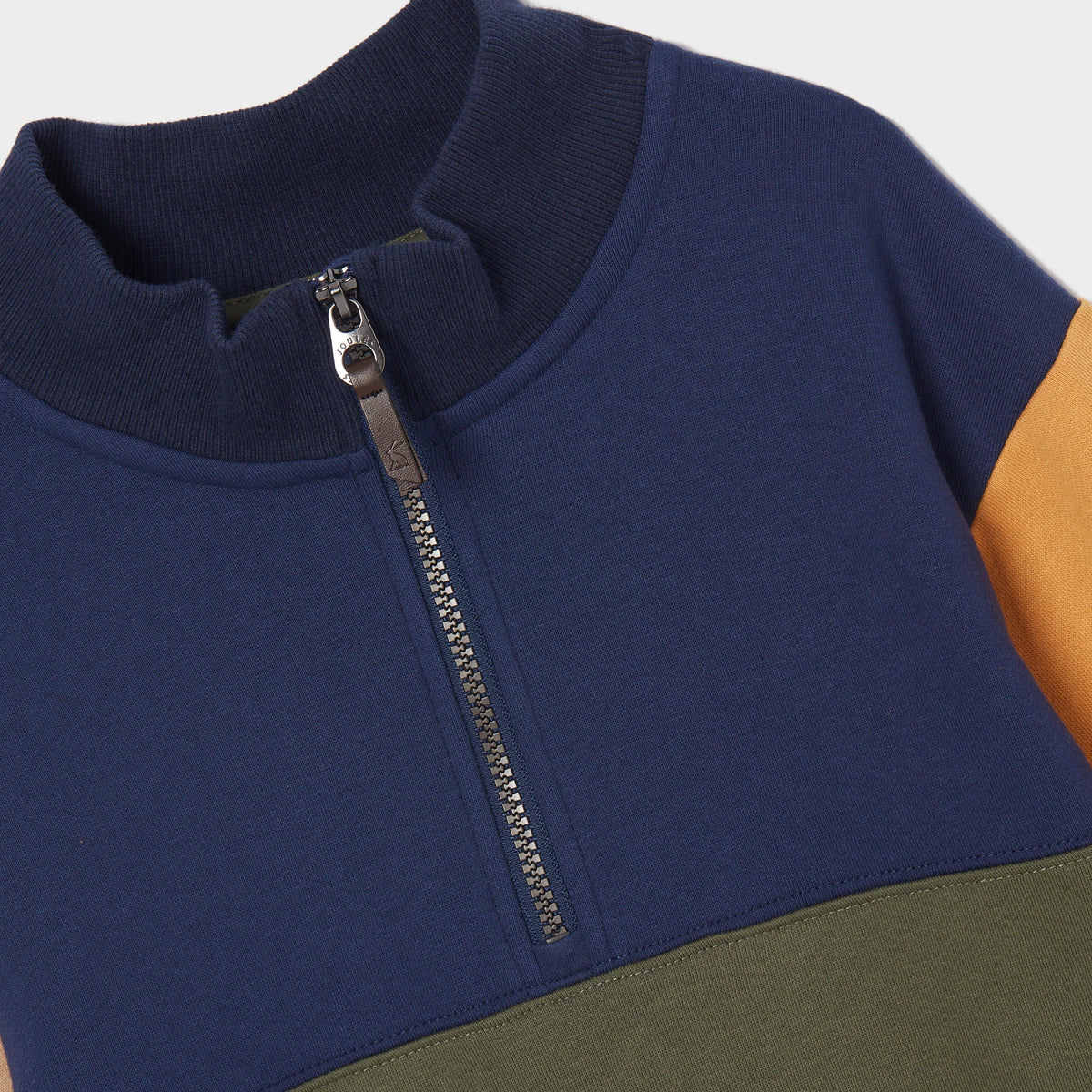 Kids Elliot Quarter Zip Sweatshirt Multi Colourblock