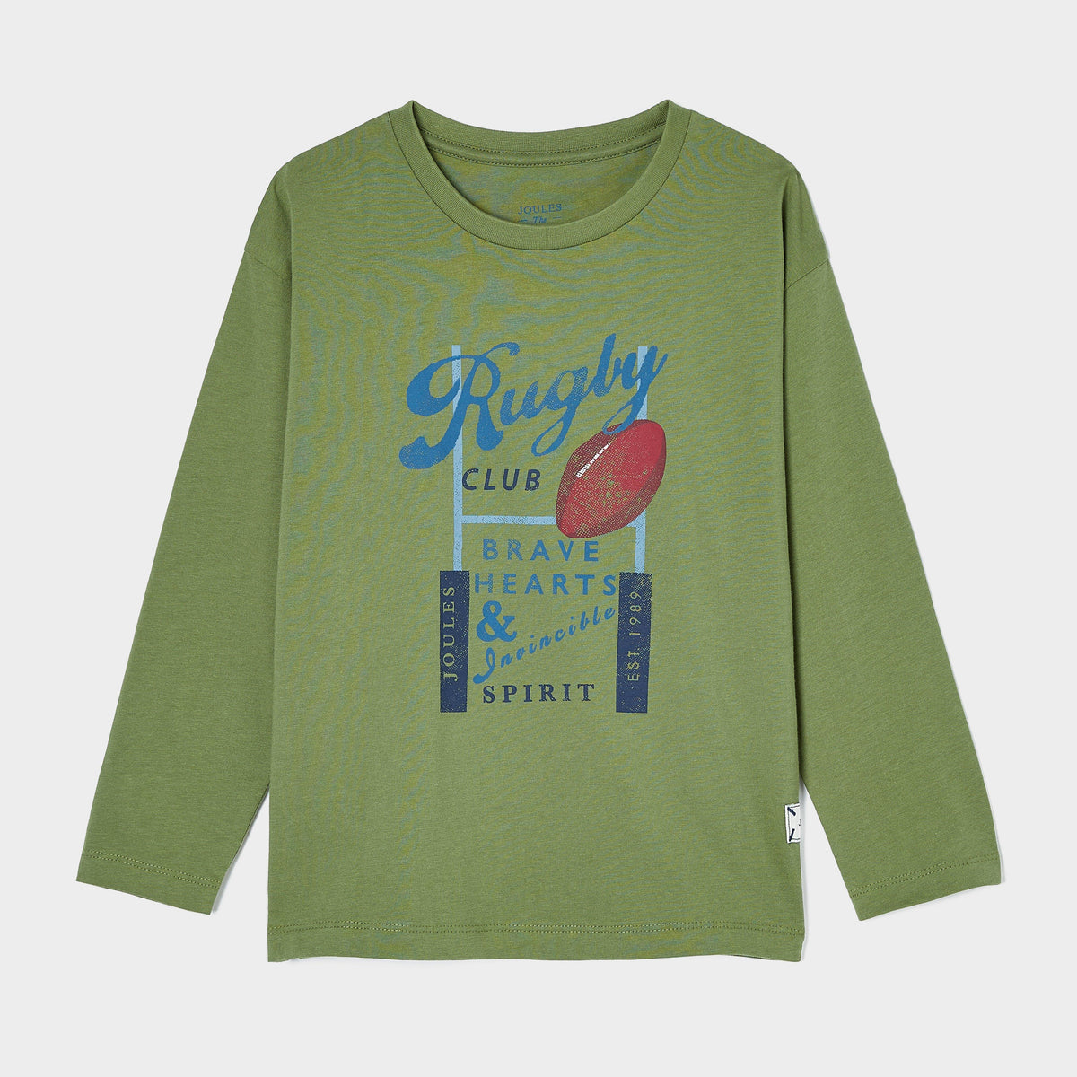 Kids Rugby Print Artwork Top Green