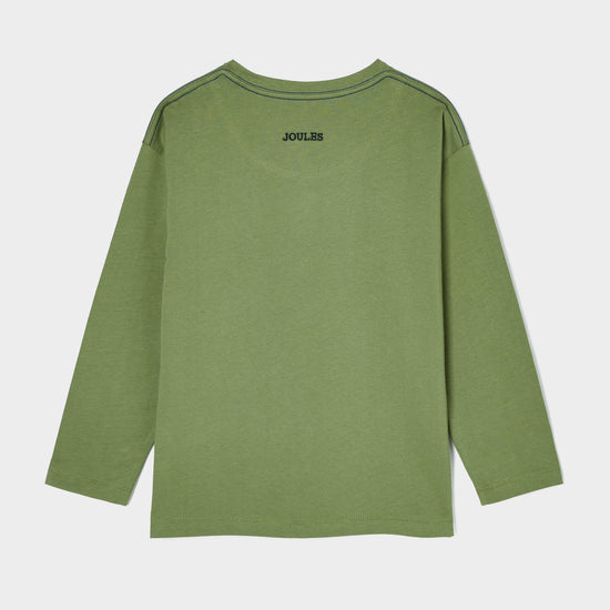 Kids Rugby Print Artwork Top Green