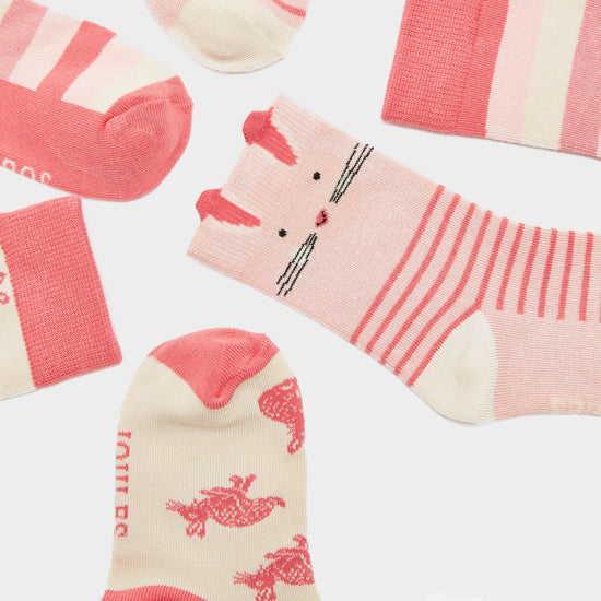 Kids Neat Feet 3 Pack Socks Pink
