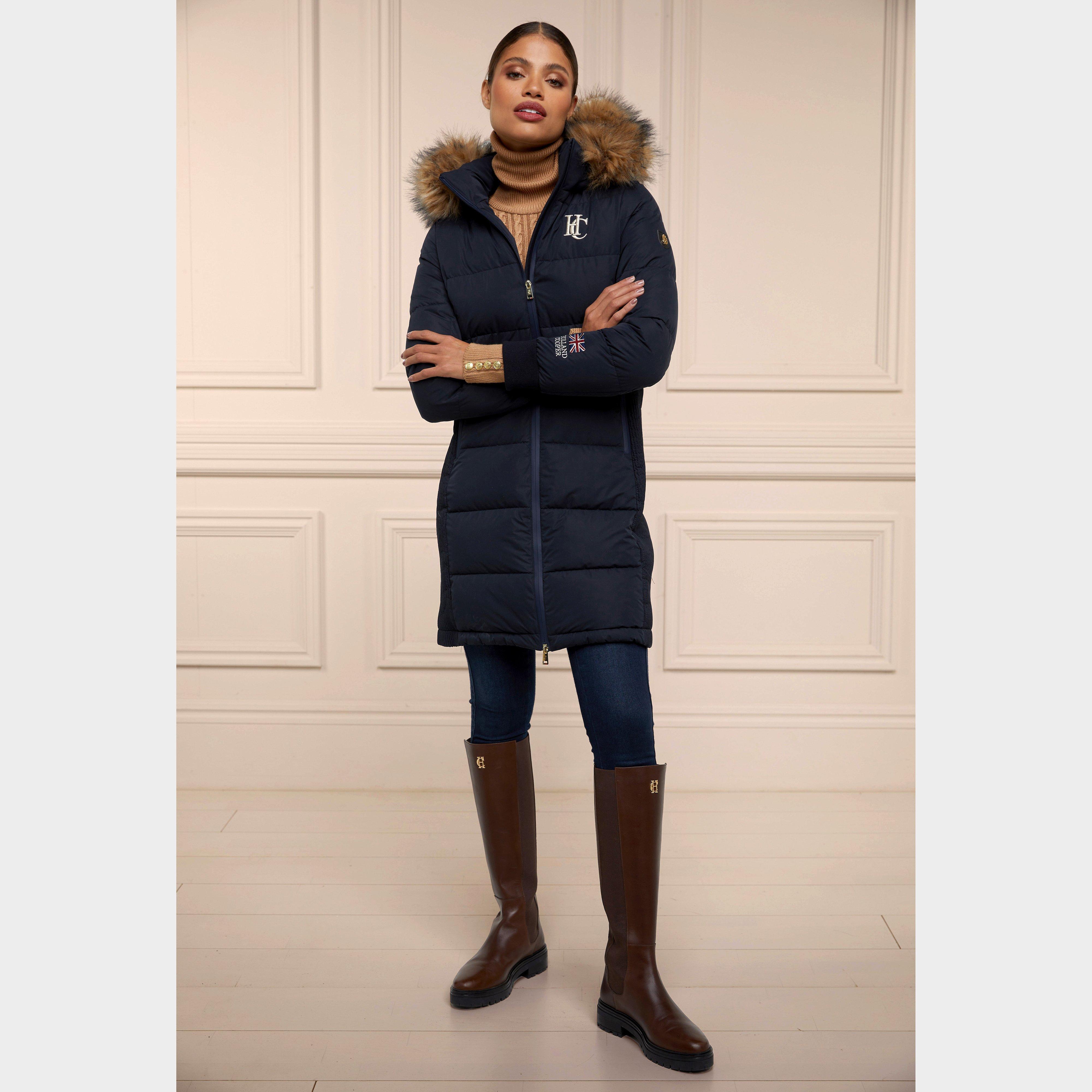 Womens Team Padded Coat Ink Navy