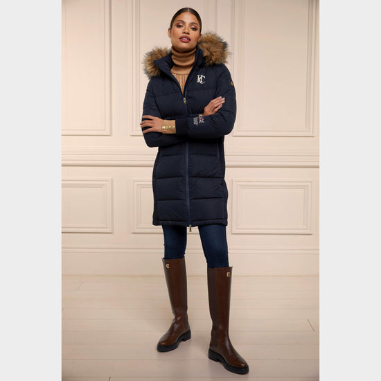 Womens Team Padded Coat Ink Navy