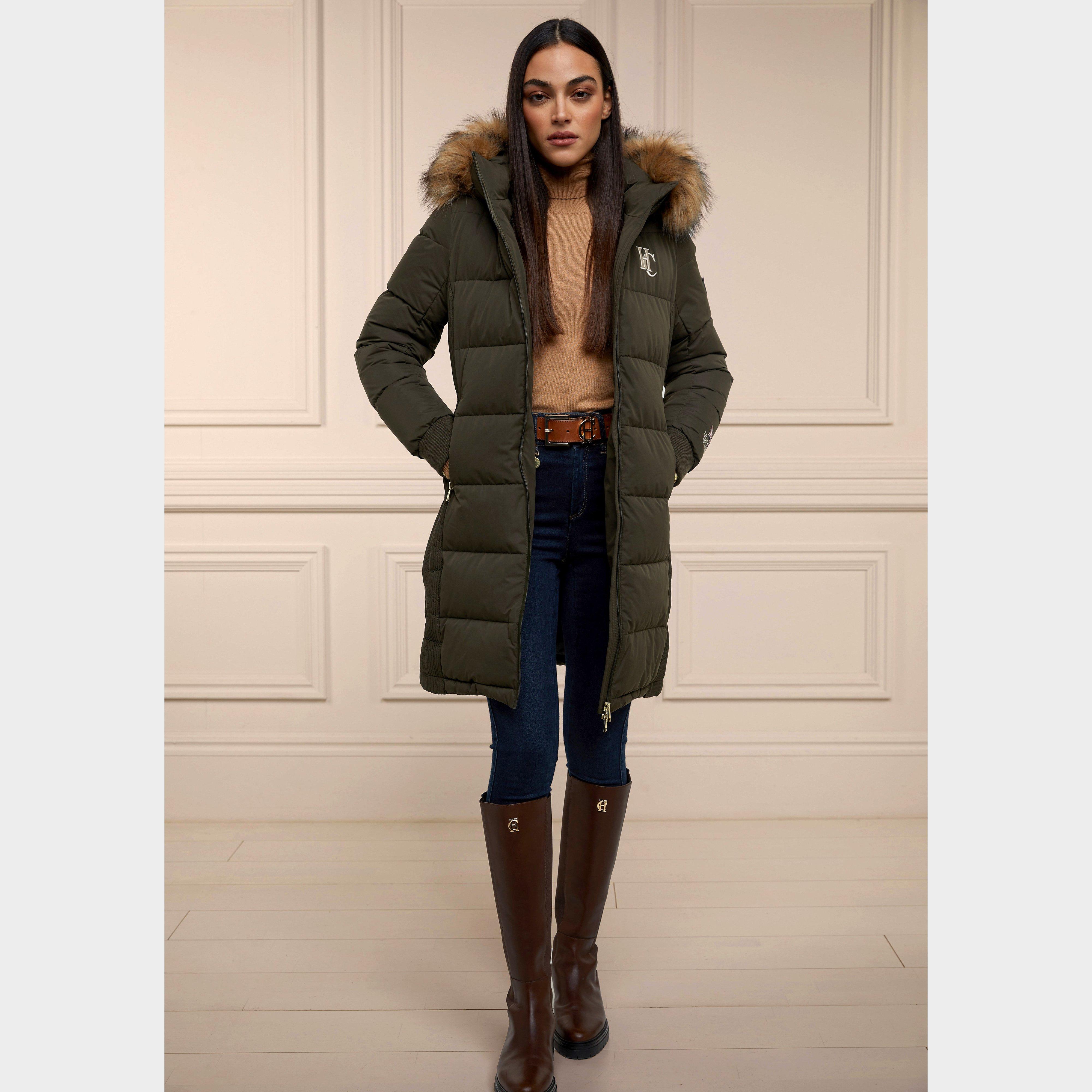 Womens Team Padded Coat Khaki