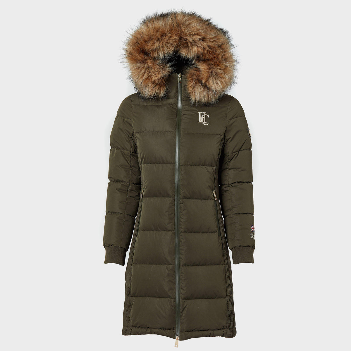 Womens Team Padded Coat Khaki