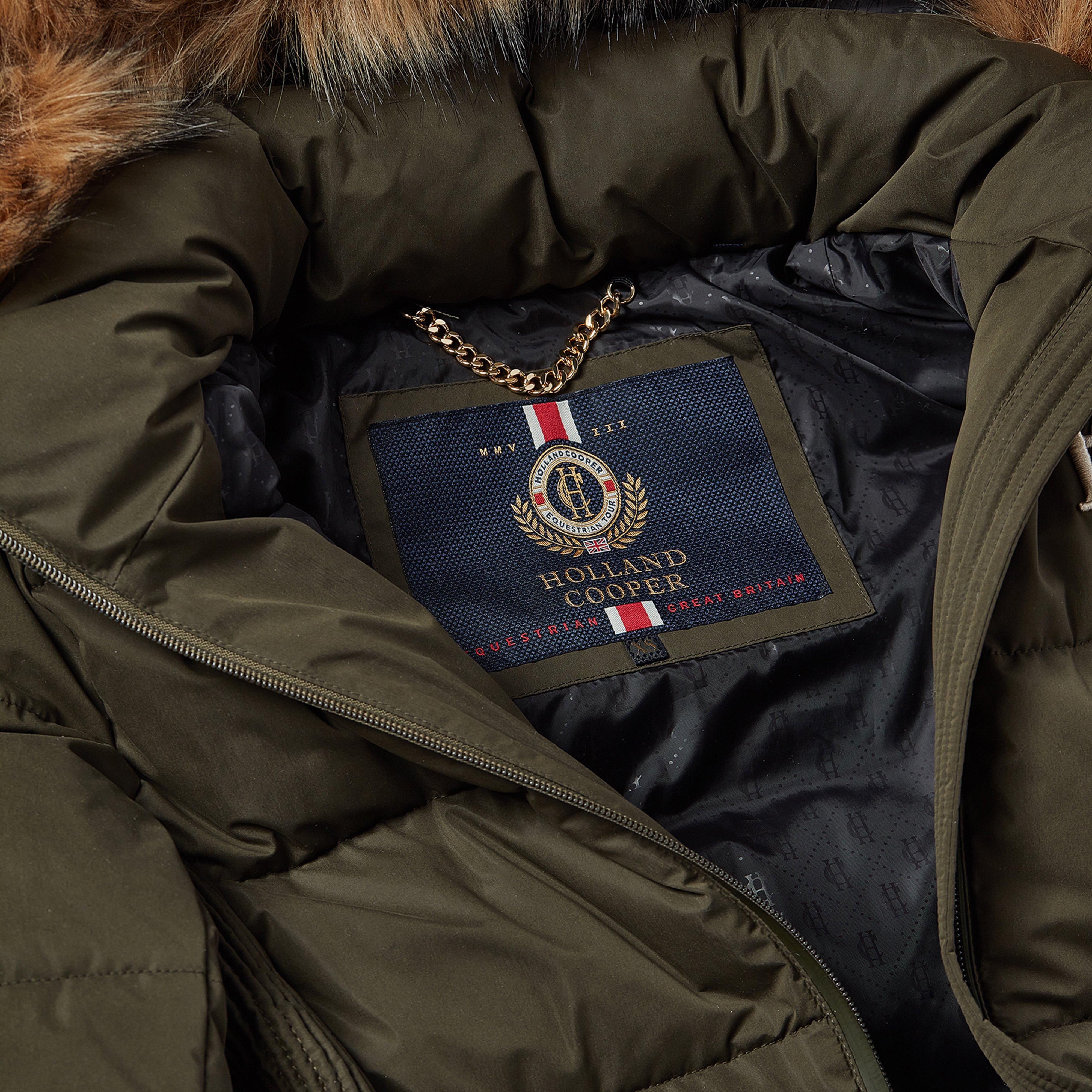 Womens Team Padded Coat Khaki