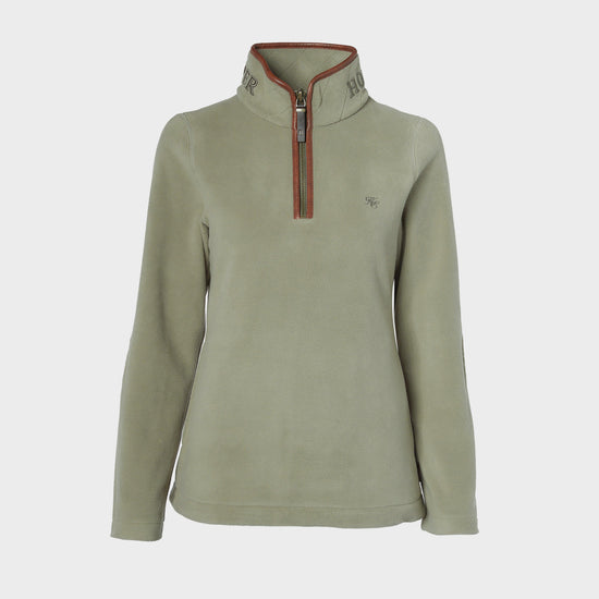 Womens Country Half Zip Fleece Sage
