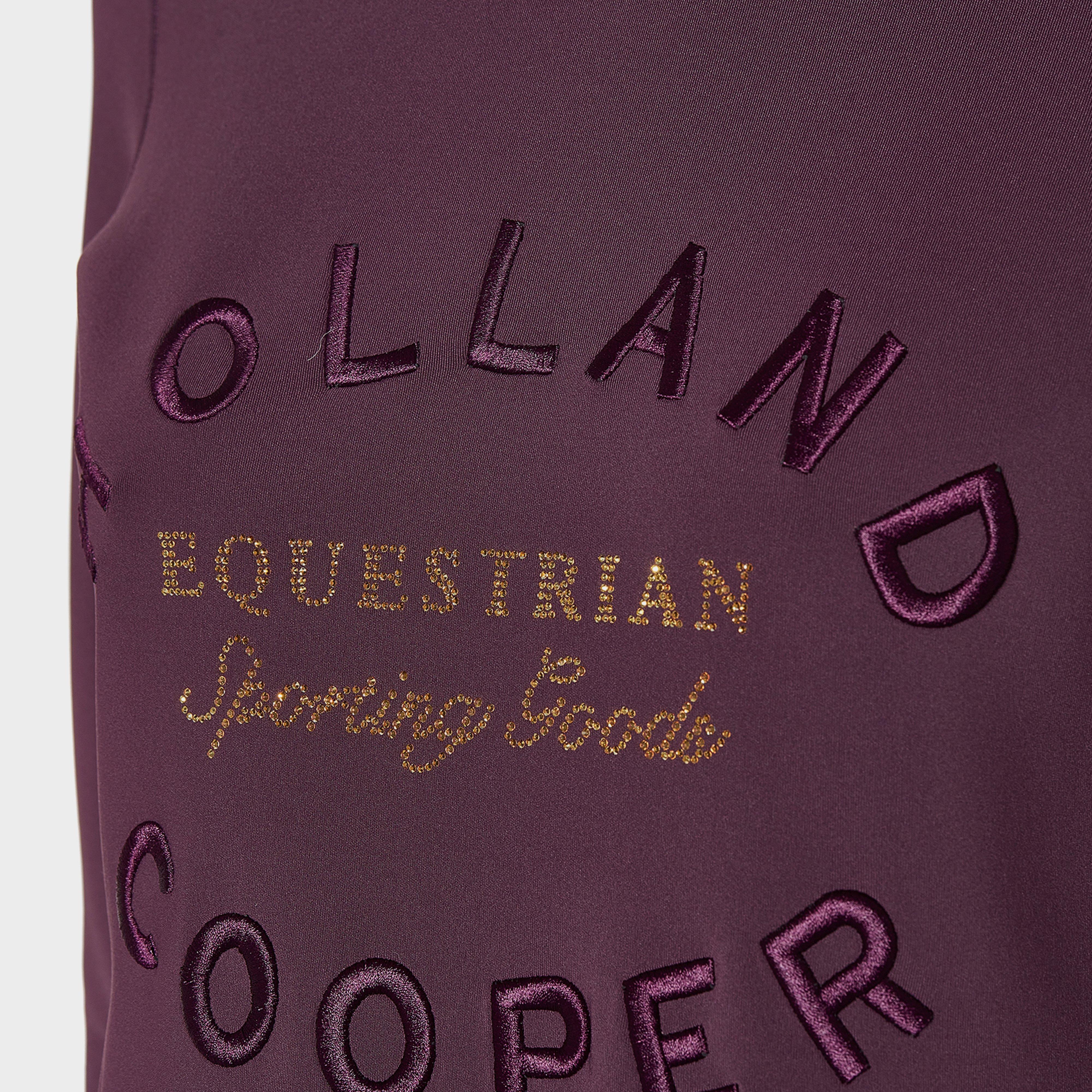 Womens Crystal Crew Neck Sweater Aubergine