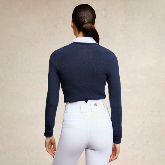 Womens Soft Touch V-Neck Sweater Ink Navy