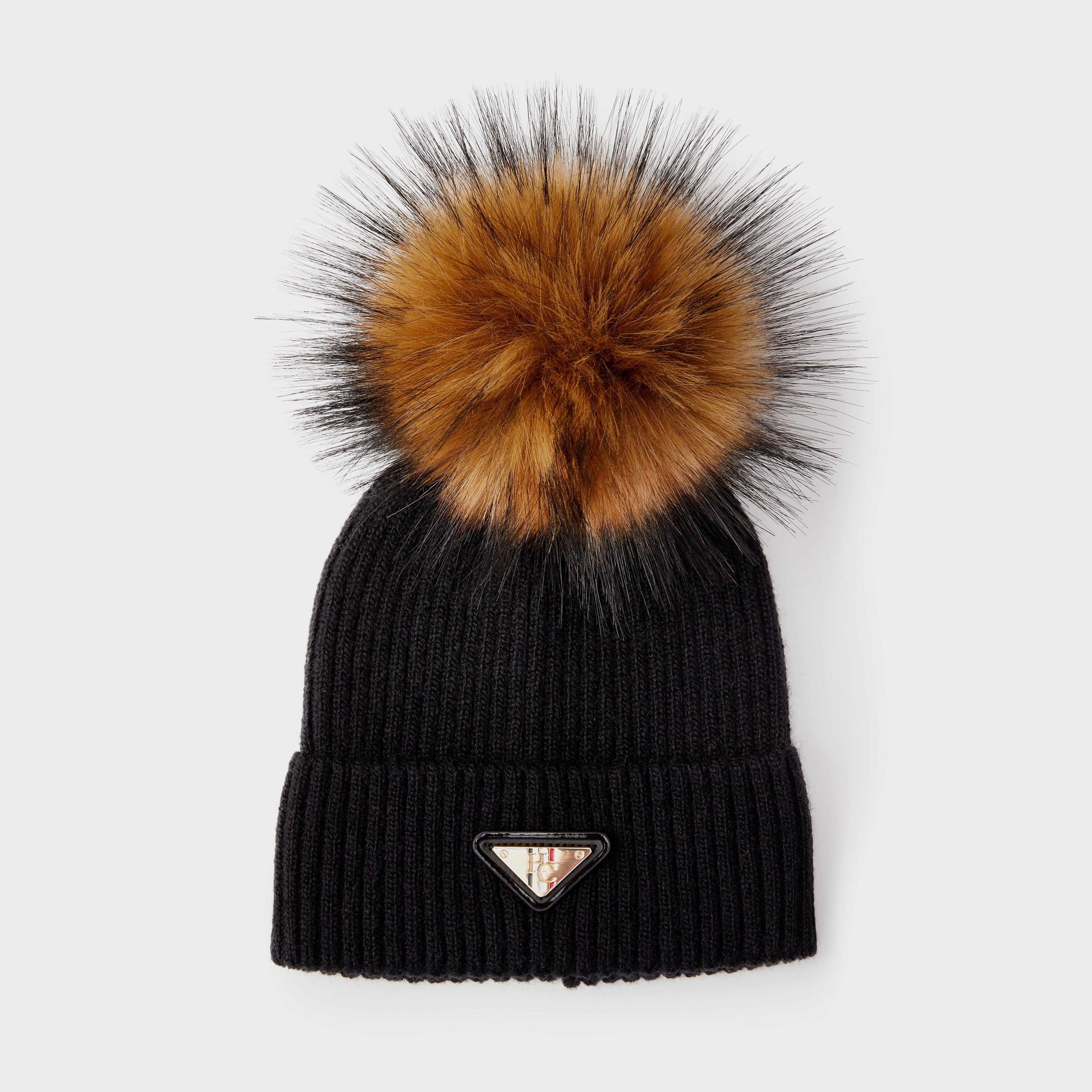 Womens Burghley Bobble Hat Black