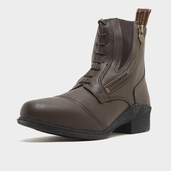 Womens Veganza Side Zip Paddock Boots Brown