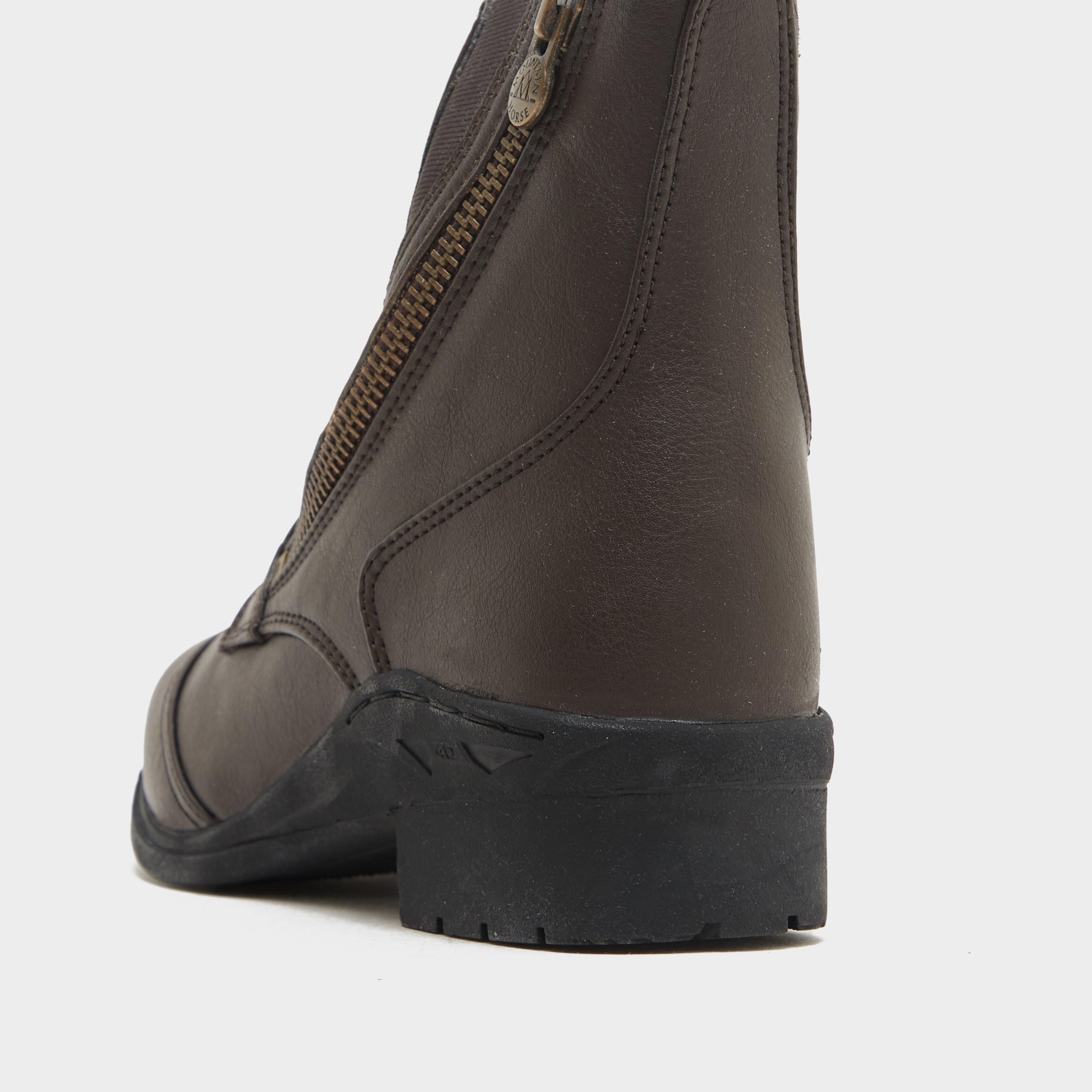 Womens Veganza Side Zip Paddock Boots Brown