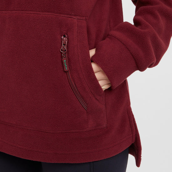 Womens Ballistic Fleece Hoodie Winter Berry