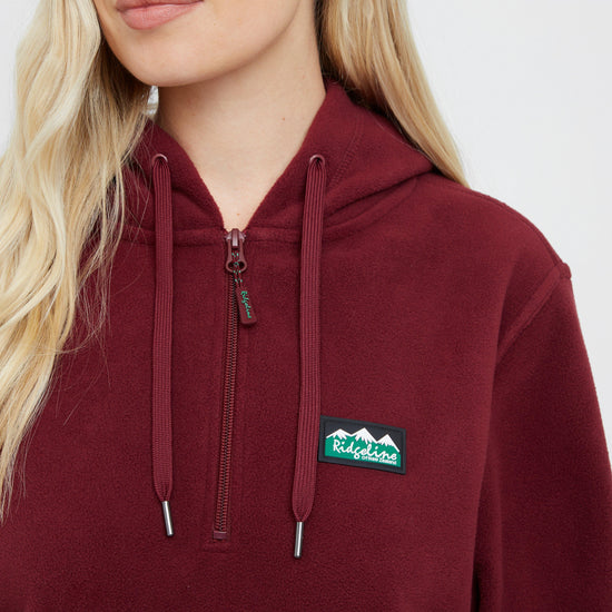 Womens Ballistic Fleece Hoodie Winter Berry