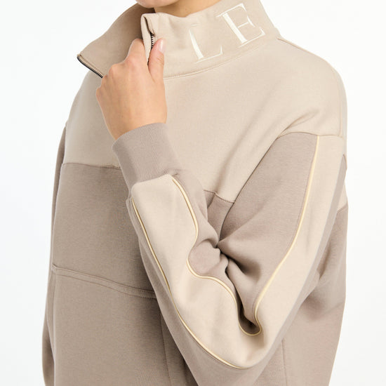 Womens Kali Quarter Zip Sweat Ash/Stone