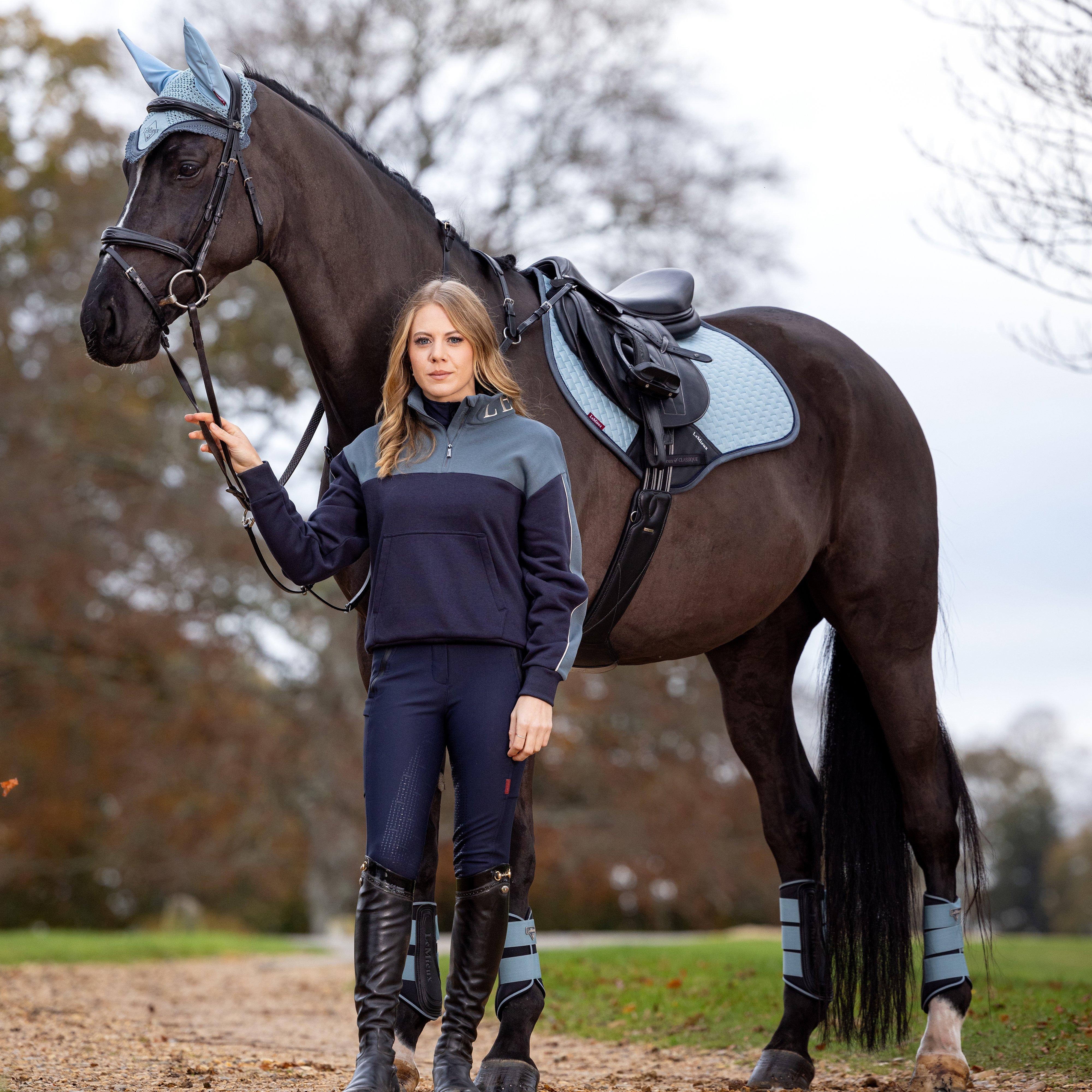 Womens Kali Quarter Zip Sweat Navy/Petrol