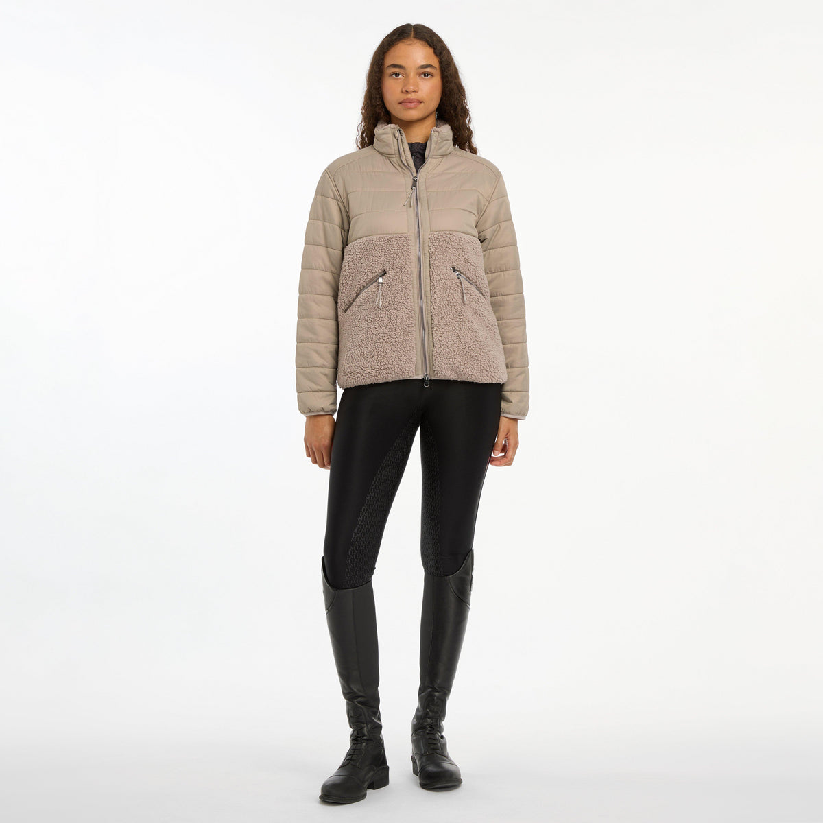 Womens Alissa Hybrid Fleece Ash
