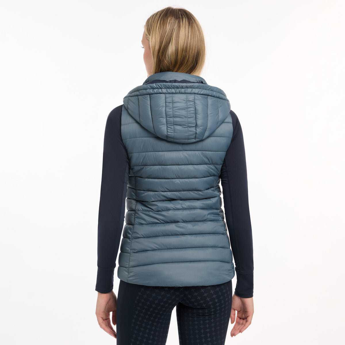 Womens Tilly Hooded Puffer Gilet Petrol