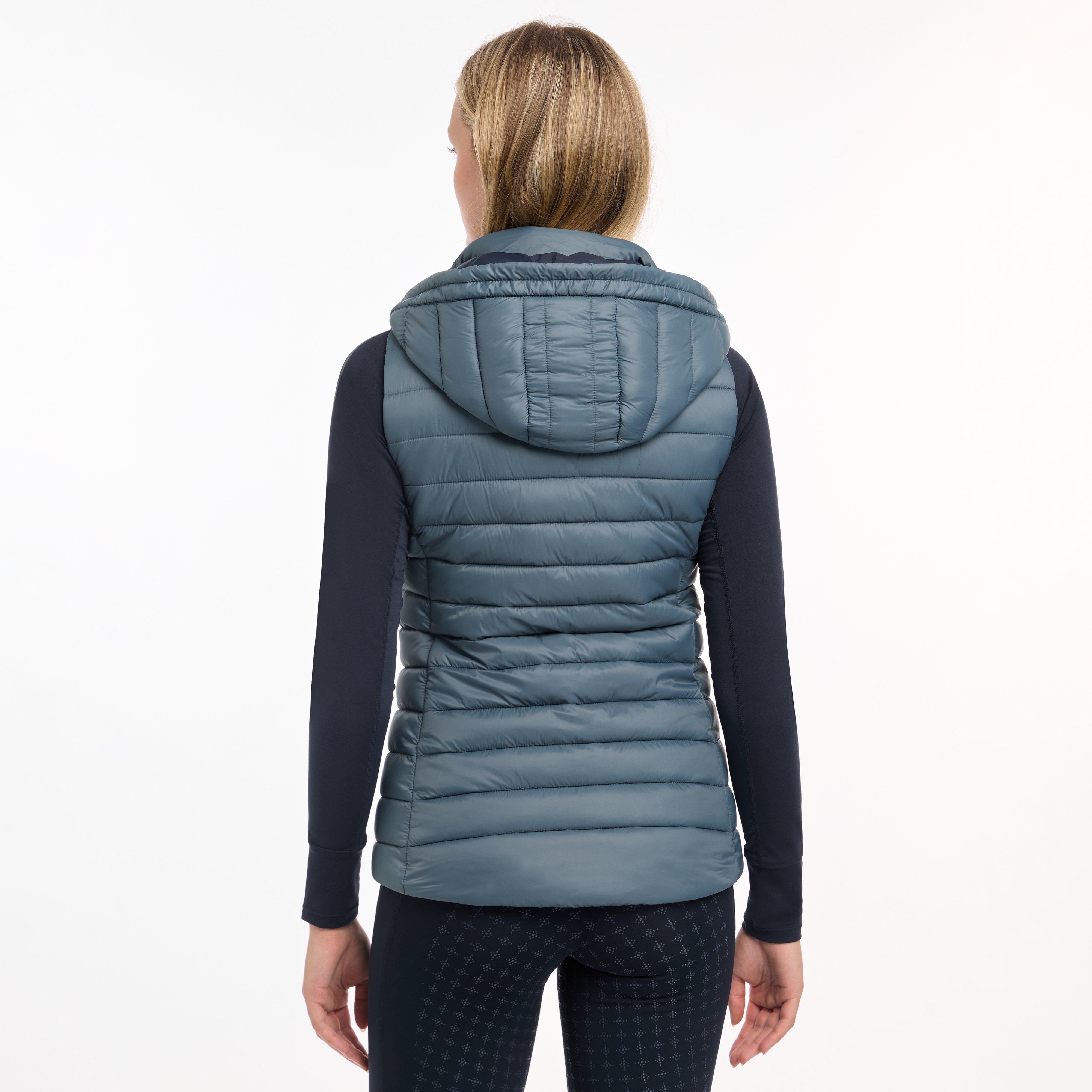 Womens Tilly Hooded Puffer Gilet Petrol
