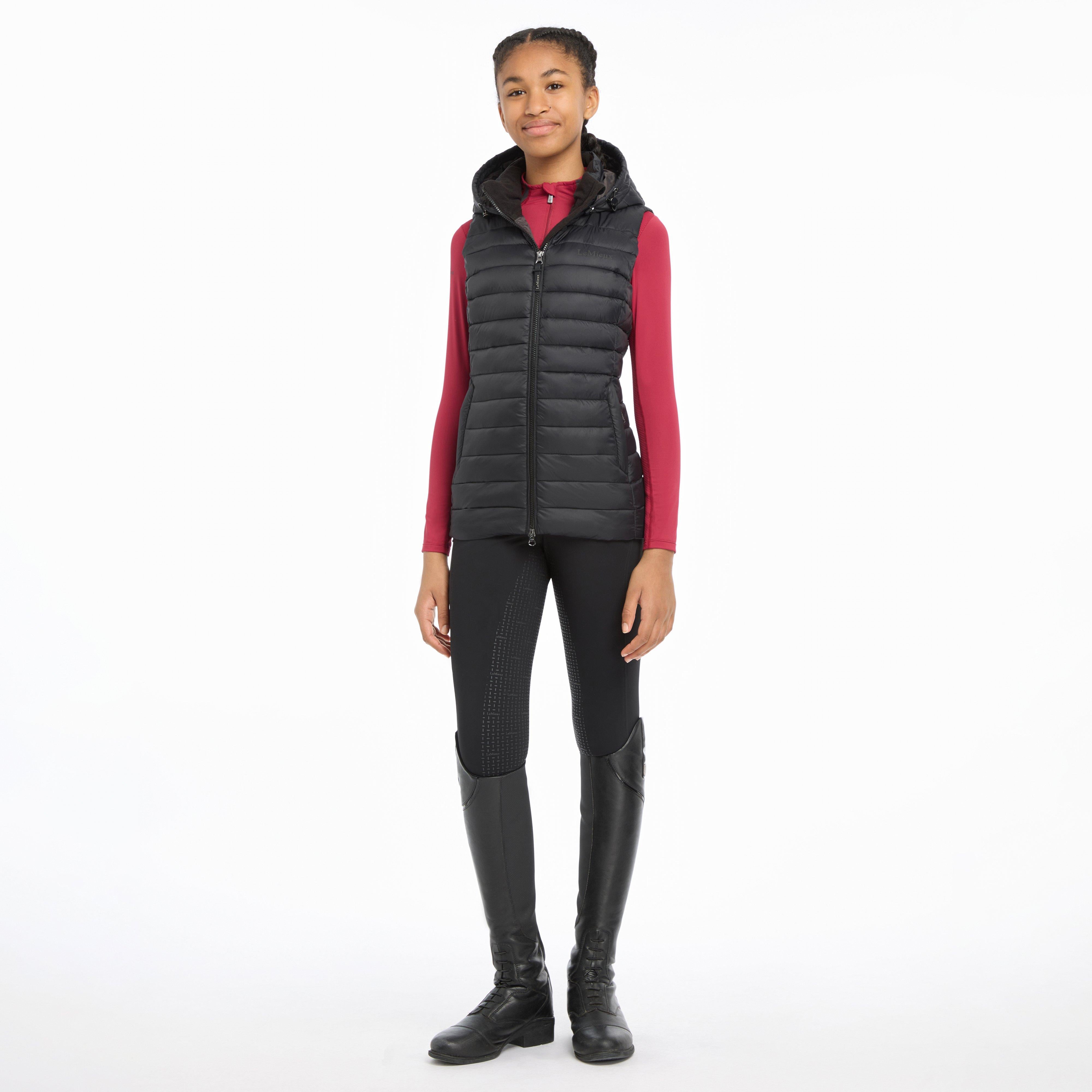 Young Rider Milly Puffer Gilet Black