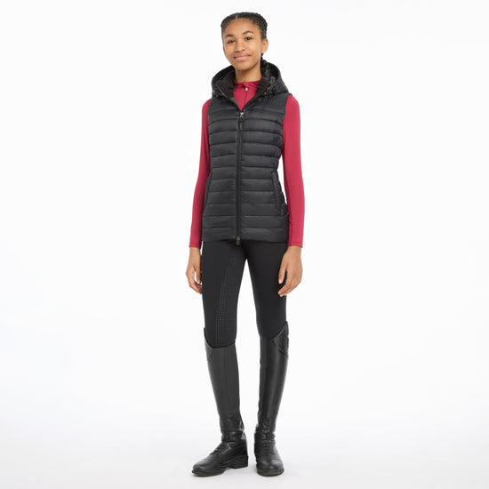 Young Rider Milly Puffer Gilet Black