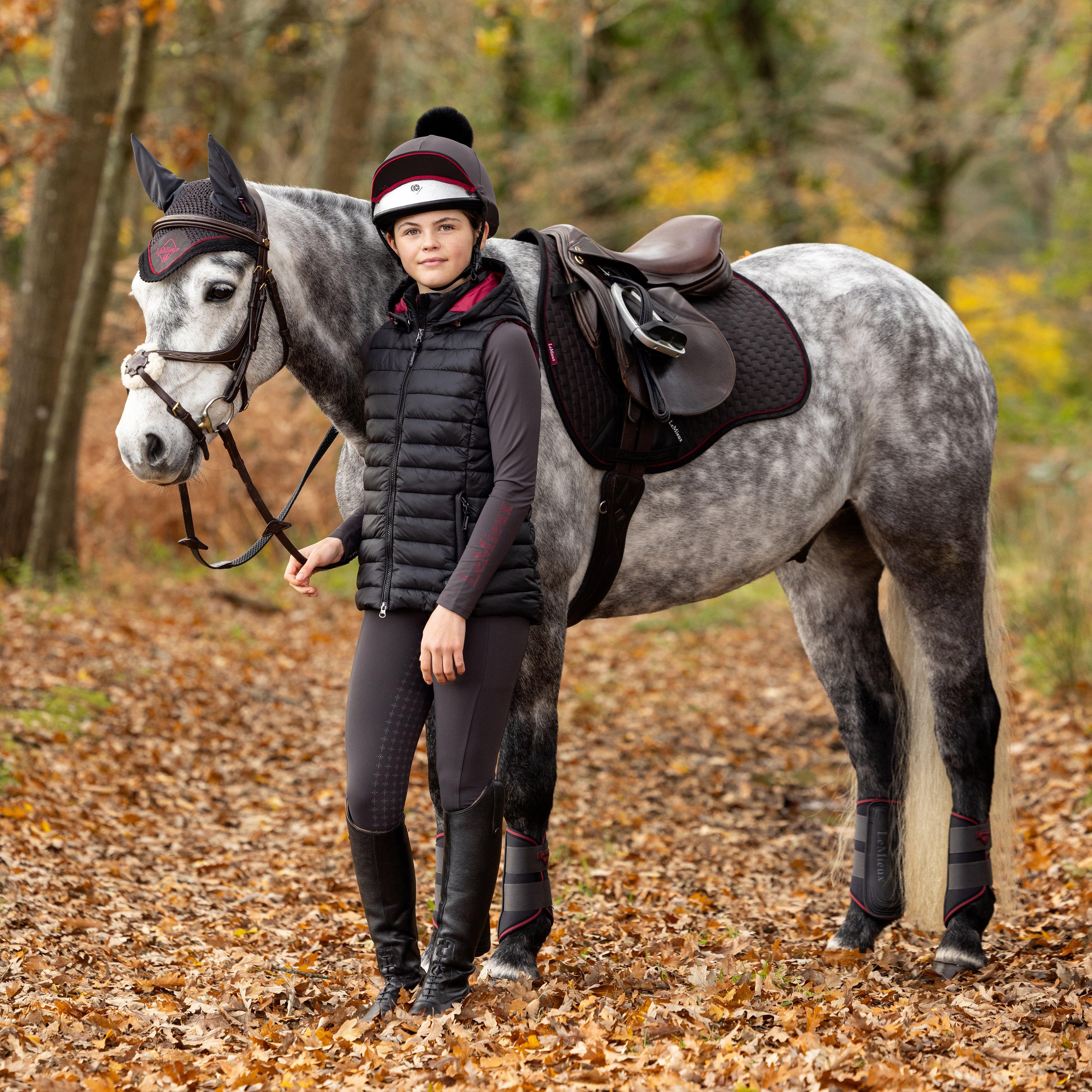 Young Rider Milly Puffer Gilet Black