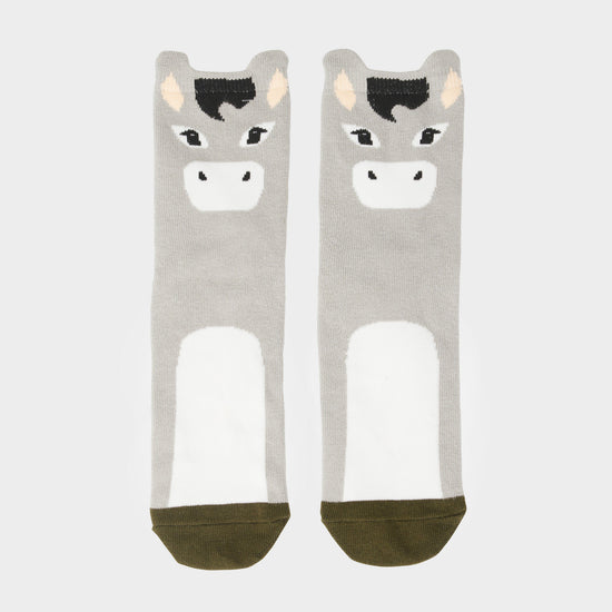 Kids Mini Character Socks 2 Pack Donkey