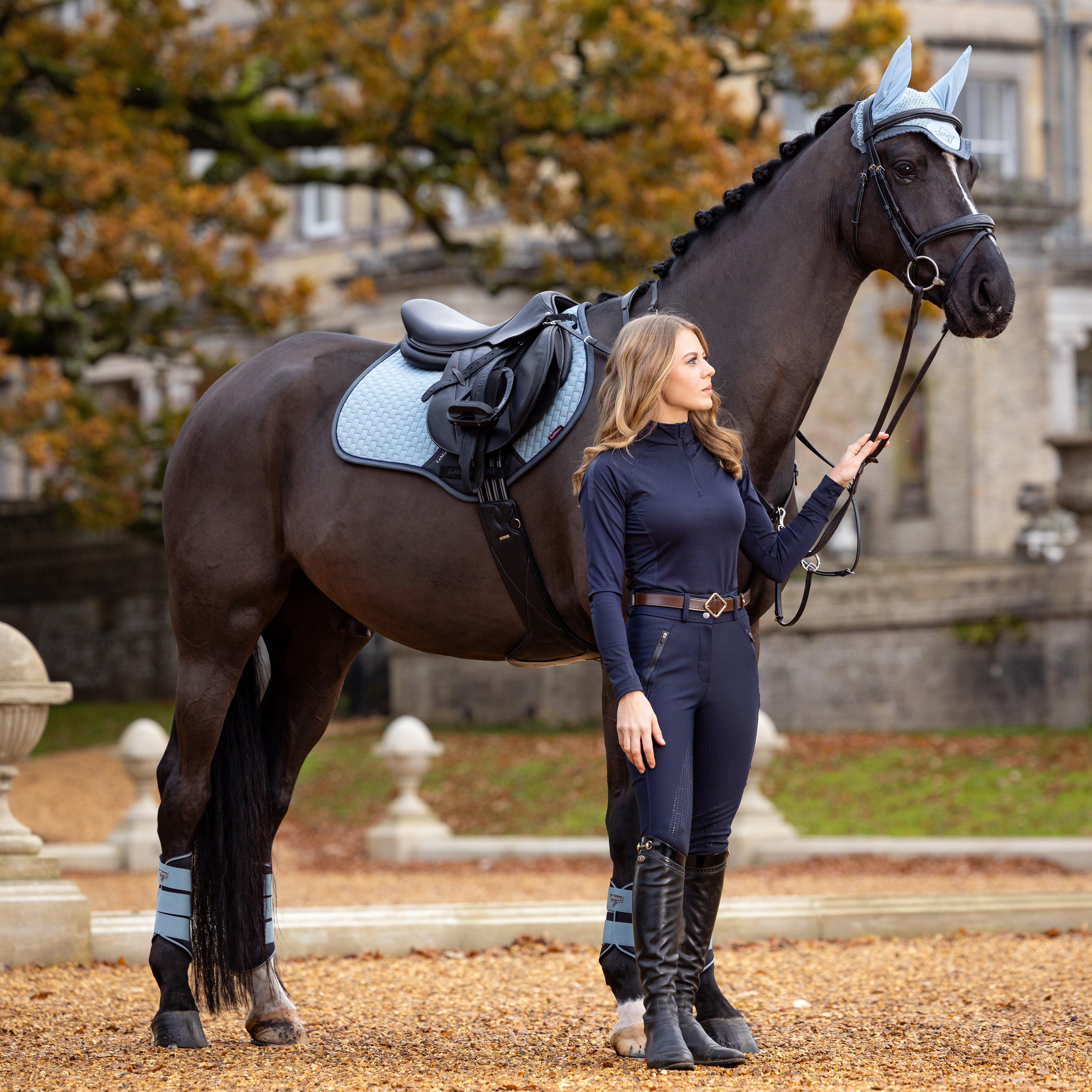 Suede Close Contact Saddle Pad Glacier