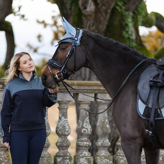 Suede Dressage Saddle Pad Glacier