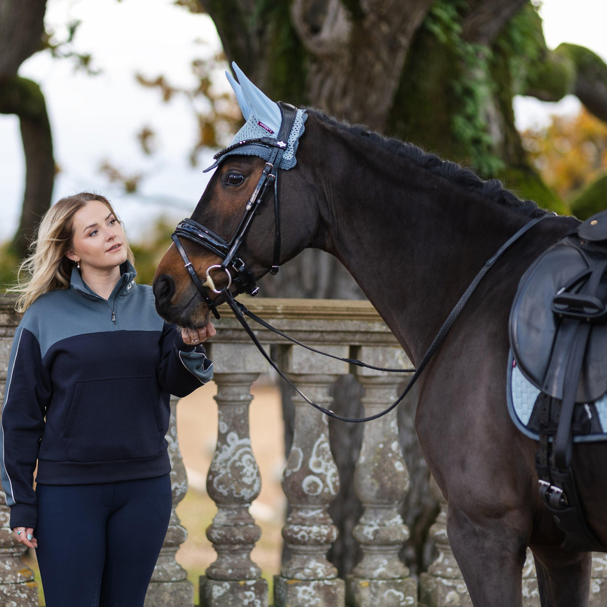 Suede Dressage Saddle Pad Glacier